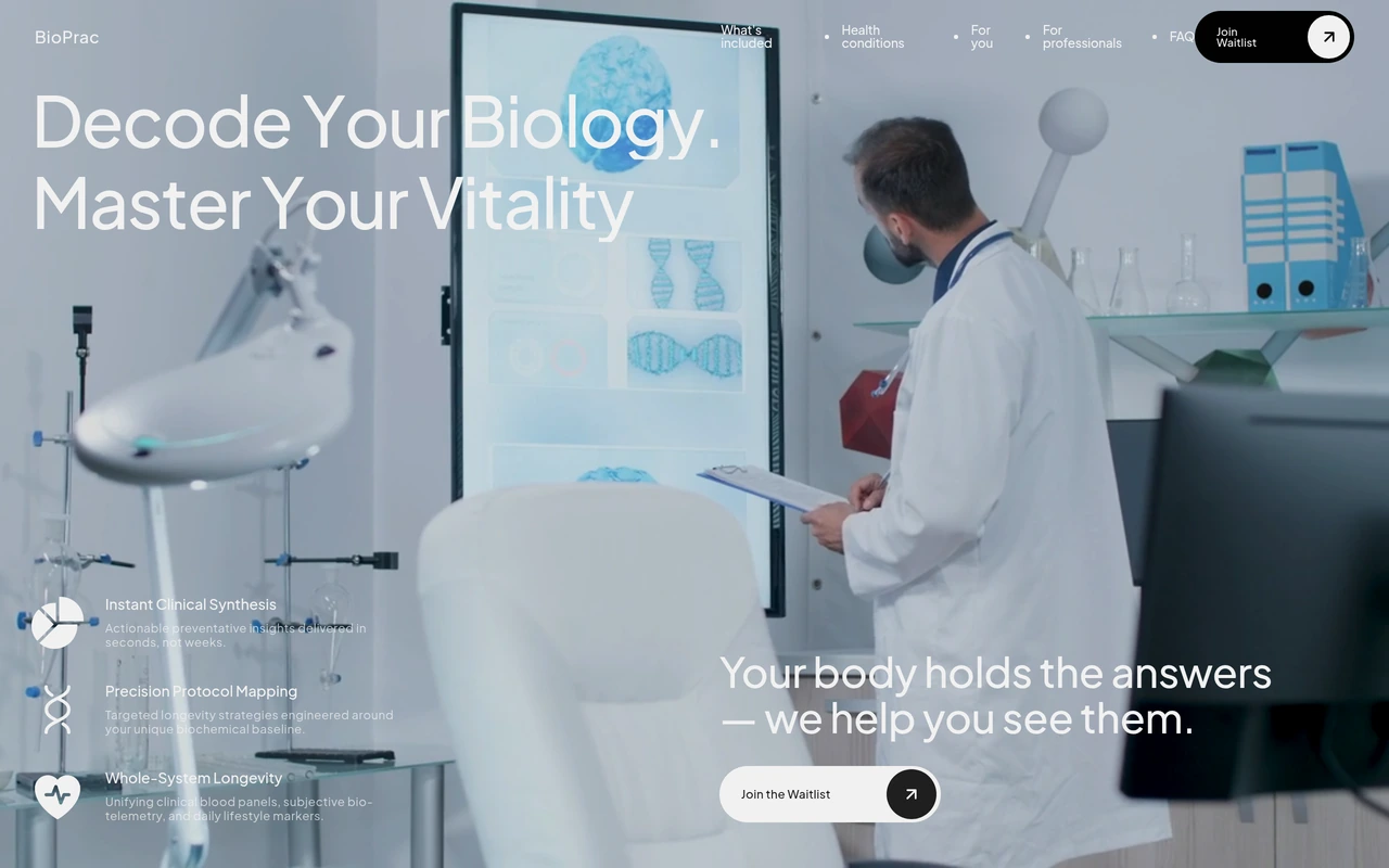 BioPrac // Precision Preventative Health & Cellular Diagnostics